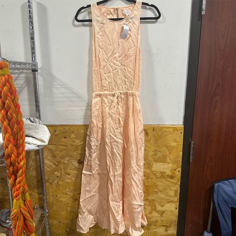 NWT Lou & Grey Women's Coral Midi Dress Open Back Size M Casual Summer